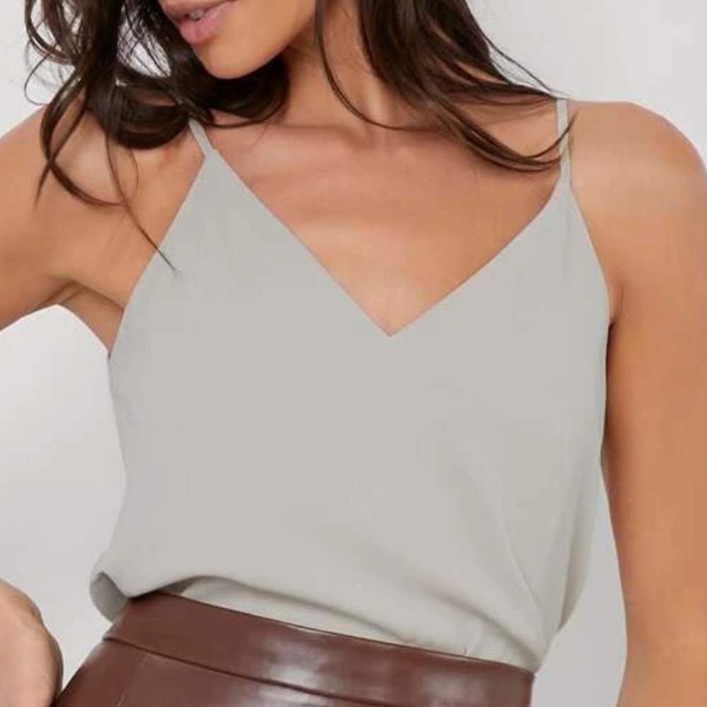 Minimalist Dressy Tank Top V-neck Cami - Picture 2 of 16